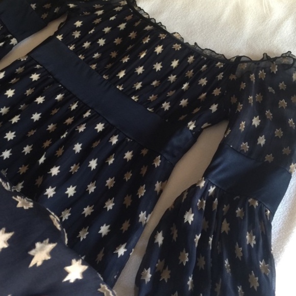 Diane Von Furstenberg black gold star reformation - Picture 1 of 3